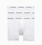 Calvin Klein 3 Pack Cotton Stretch - Longer Leg Boxer Brief Shorts ( WHITE )