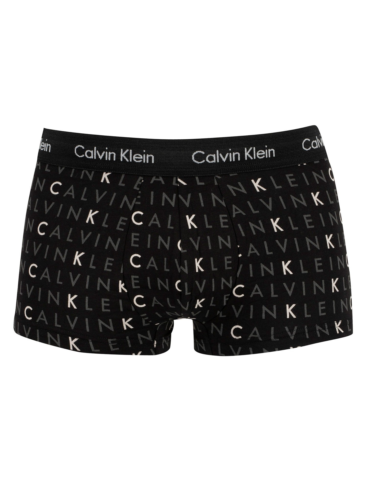 Calvin Klein 3 Pack Cotton Stretch – Low Rise Trunks - Black/Grey Heather/Subdued Logo